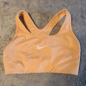 Nike Peach Sports Bra with White Swoosh